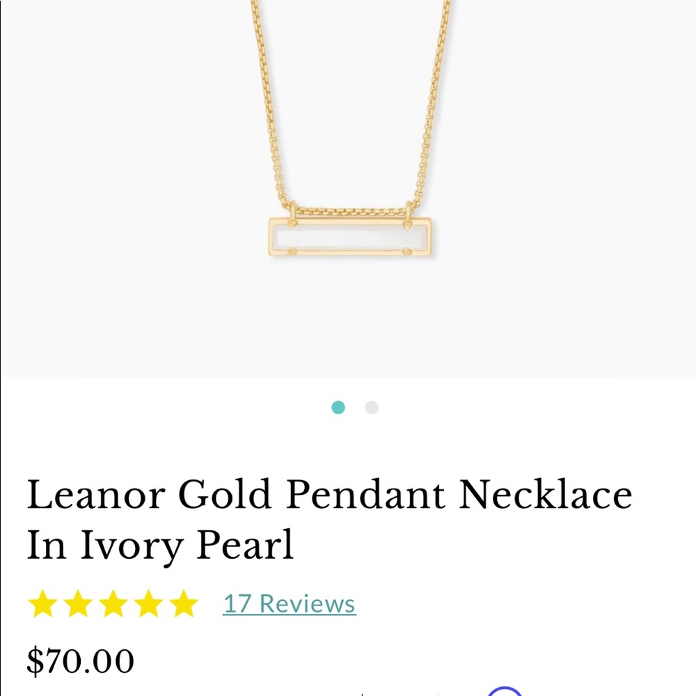 Kendra Scott Raw Leanor necklace Ivory Pearl
